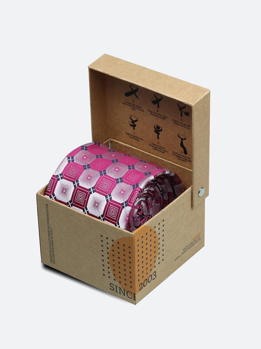 Pink Checkered Necktie