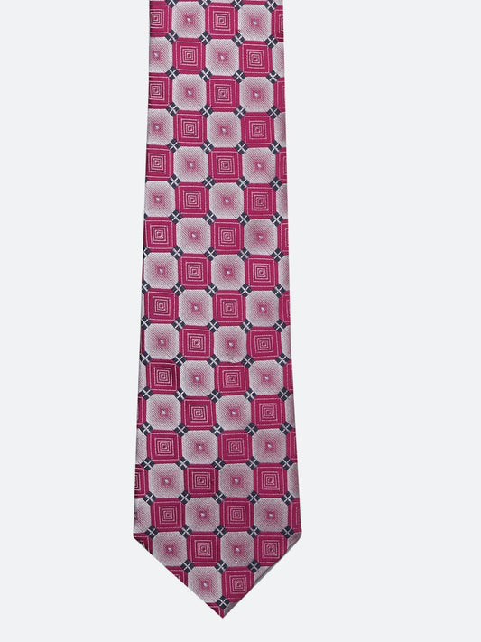 Pink Checkered Necktie