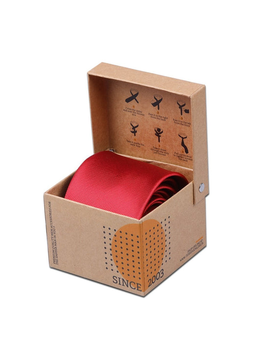 Red Solid Broad Necktie