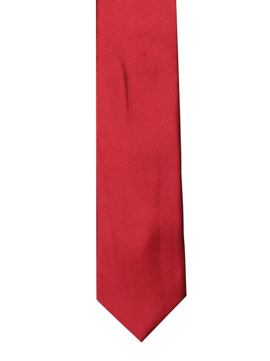 Red Solid Broad Necktie