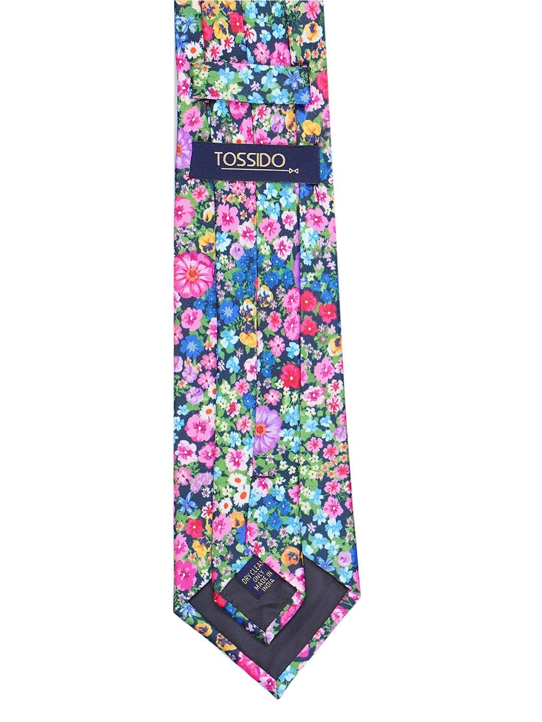 Multi Floral Printed Necktie - TOSSIDO