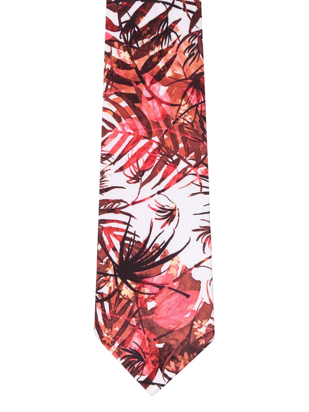 Multicolor Base Printed Necktie & Pocket Square Set - TOSSIDO