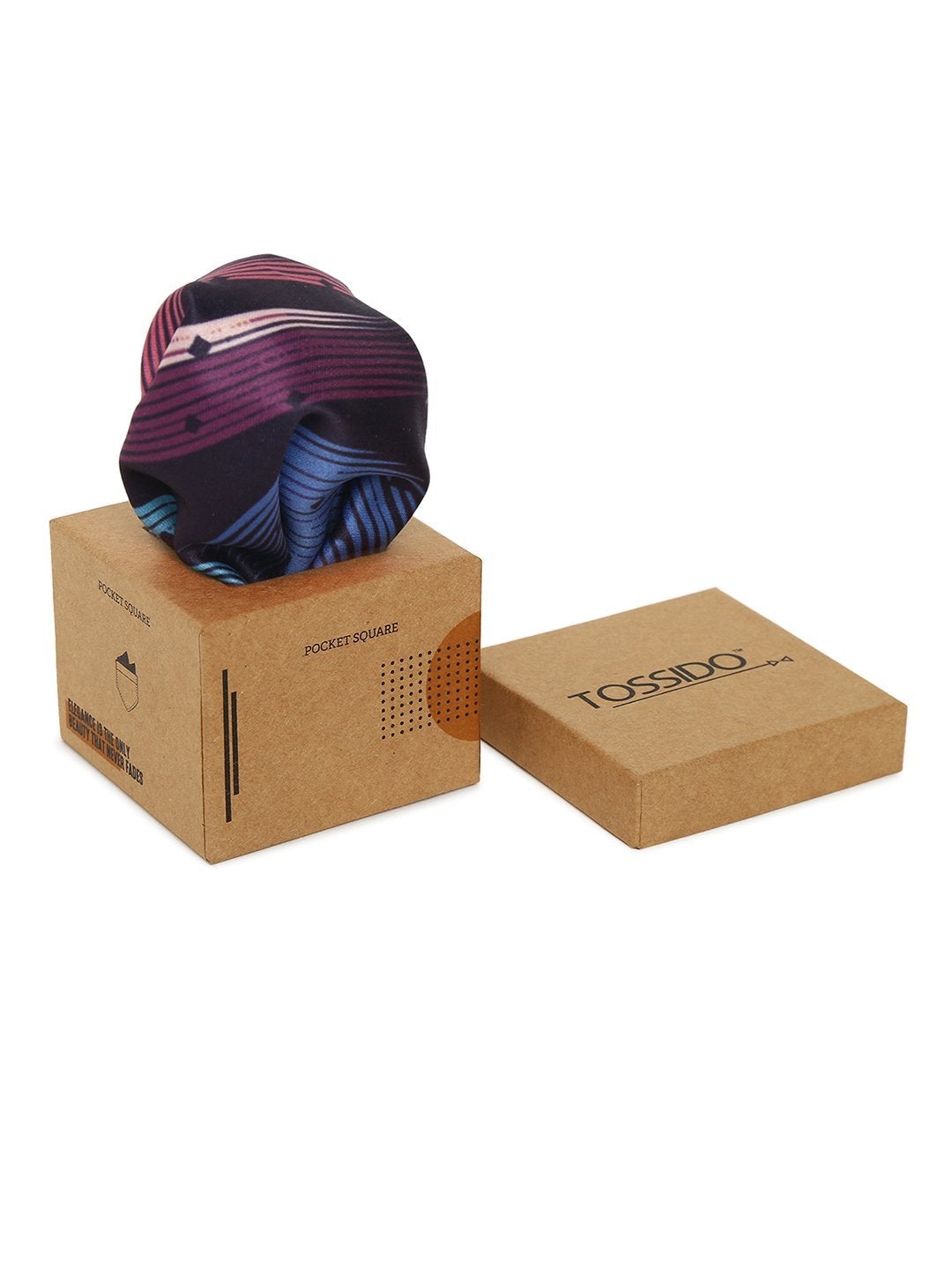 Multicolored Printed Pocket Square - TOSSIDO
