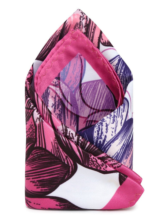 Pink Printed Pocket Square - TOSSIDO