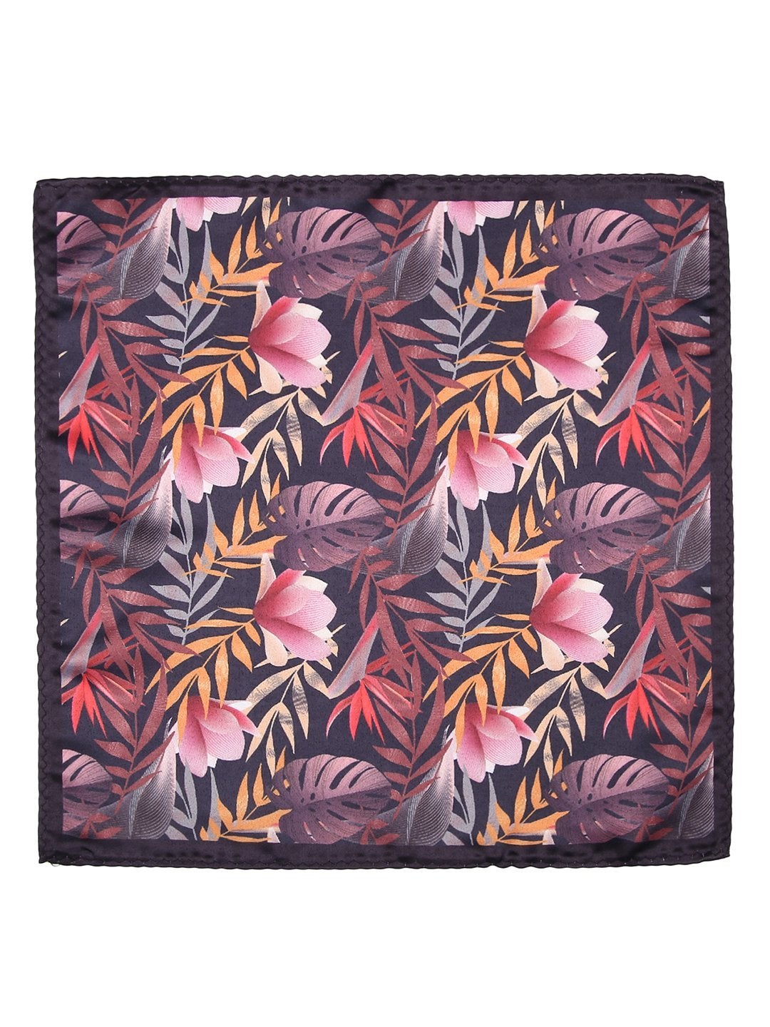 Purple Base Printed Necktie & Pocket Square Set - TOSSIDO