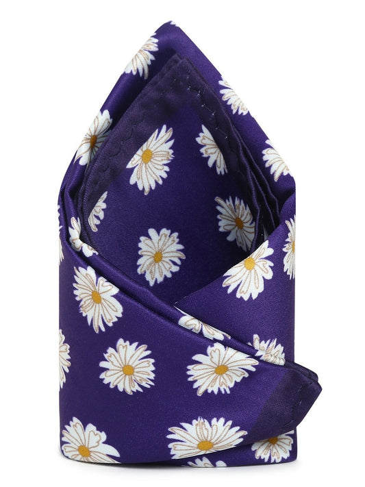 Purple Printed Pocket Square - TOSSIDO