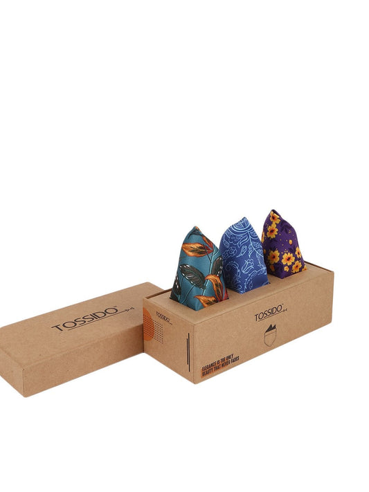 Vibrant Hues Printed Pocket Squares - TOSSIDO