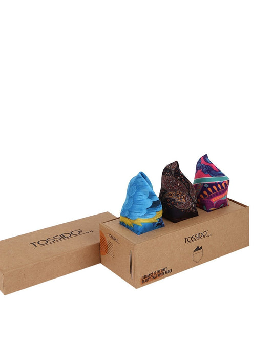 Vibrant Hues Printed Pocket Squares - TOSSIDO