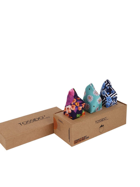 Vibrant Hues Printed Pocket Squares - TOSSIDO