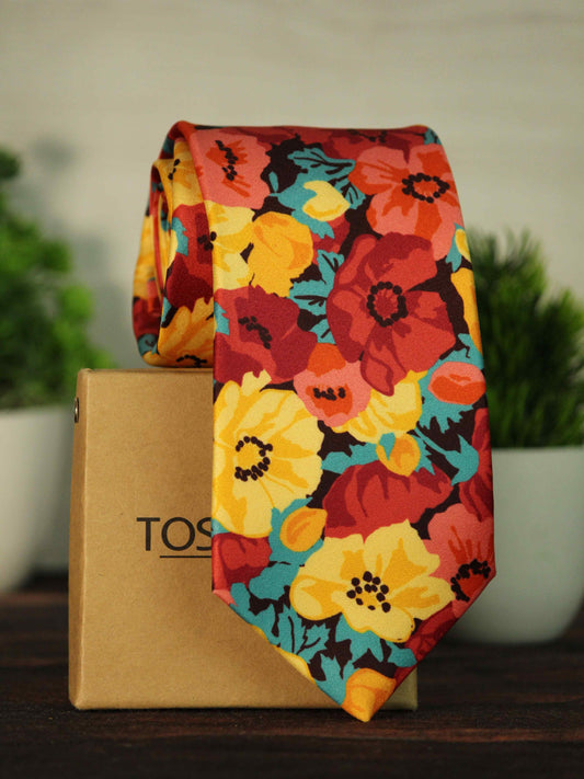 Orange Love Necktie