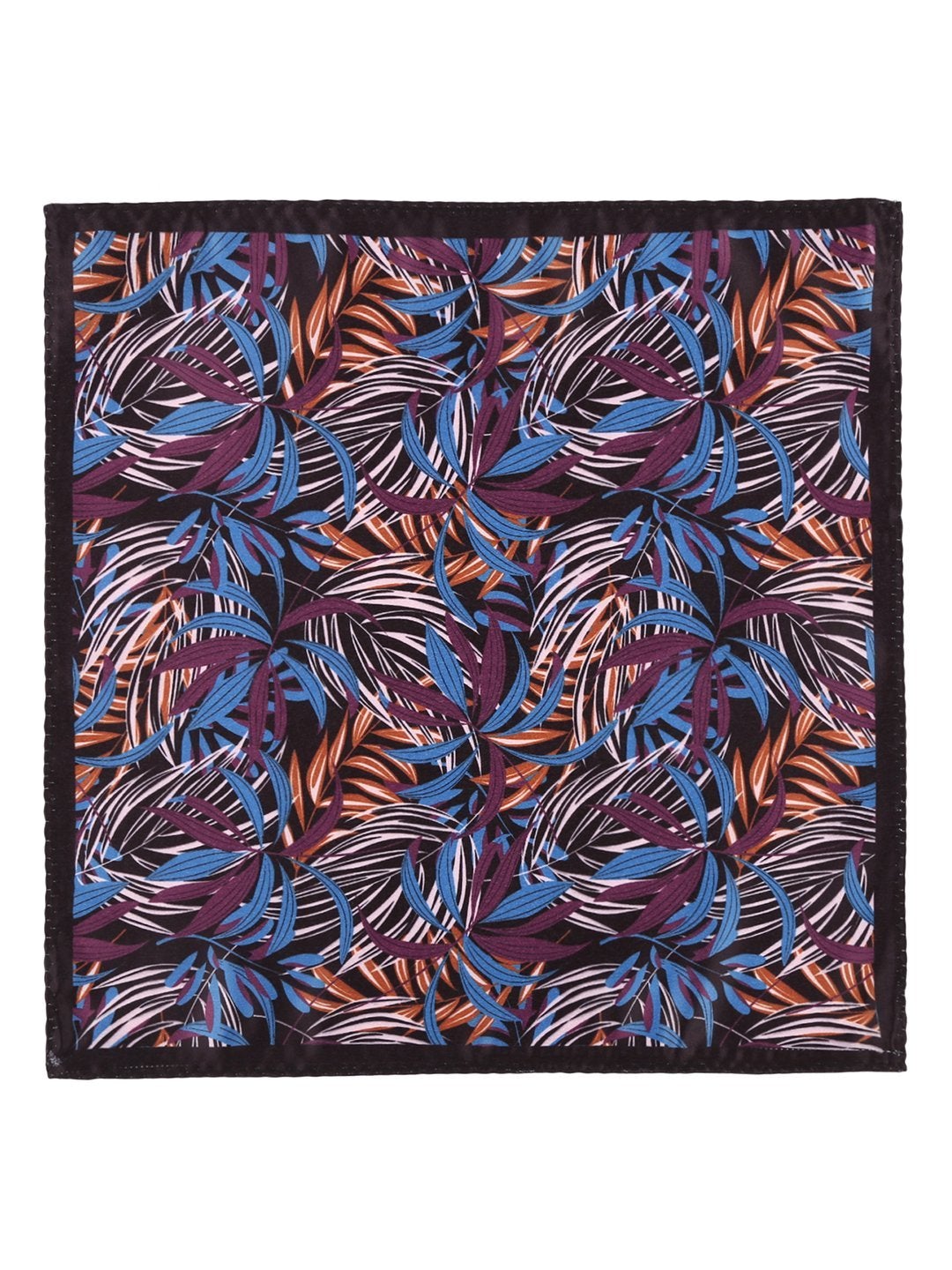 Black Base Printed Necktie & Pocket Square Set - TOSSIDO